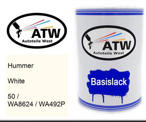Hummer, White, 50 / WA8624 / WA492P: 500ml Lackdose, von ATW Autoteile West.
